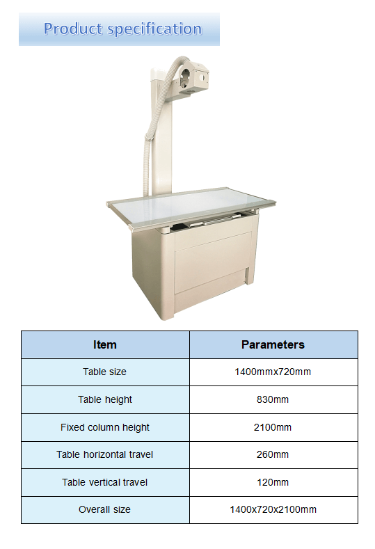 veterinary exam table for animal radiology specification