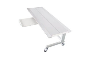 With bucky type medical X ray table